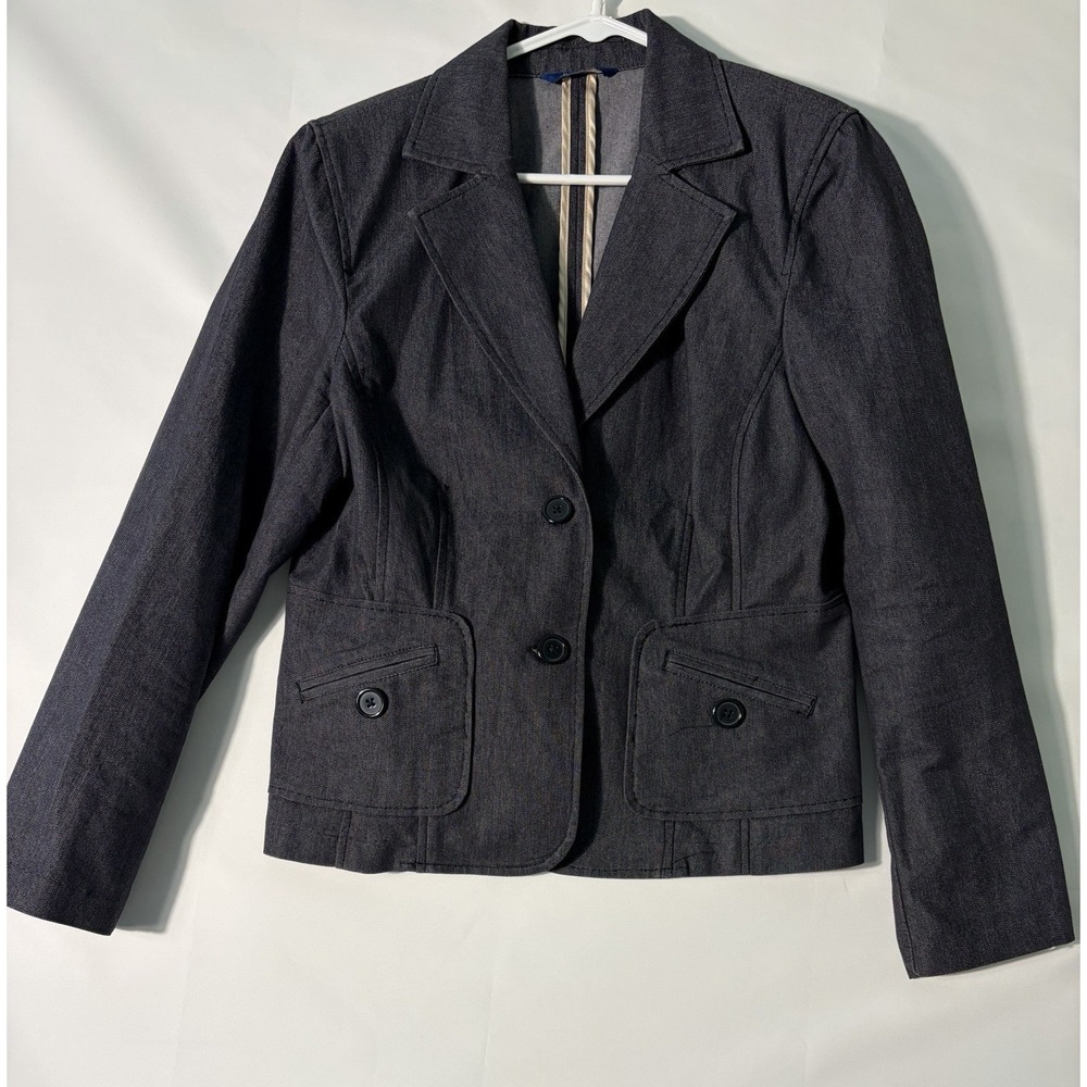 Women's Vintage, Grey Blazer Coat – Size Medium , Classic Lightweight Jacket